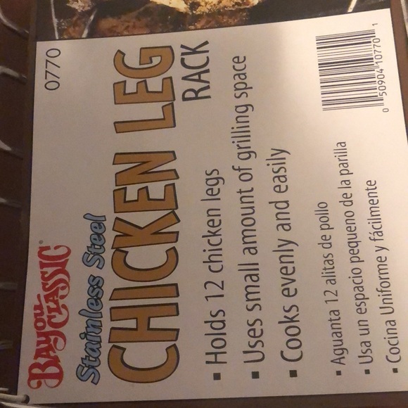 Grilling accessory: Space saving Stainless chicken leg rack for grill - Picture 2 of 3